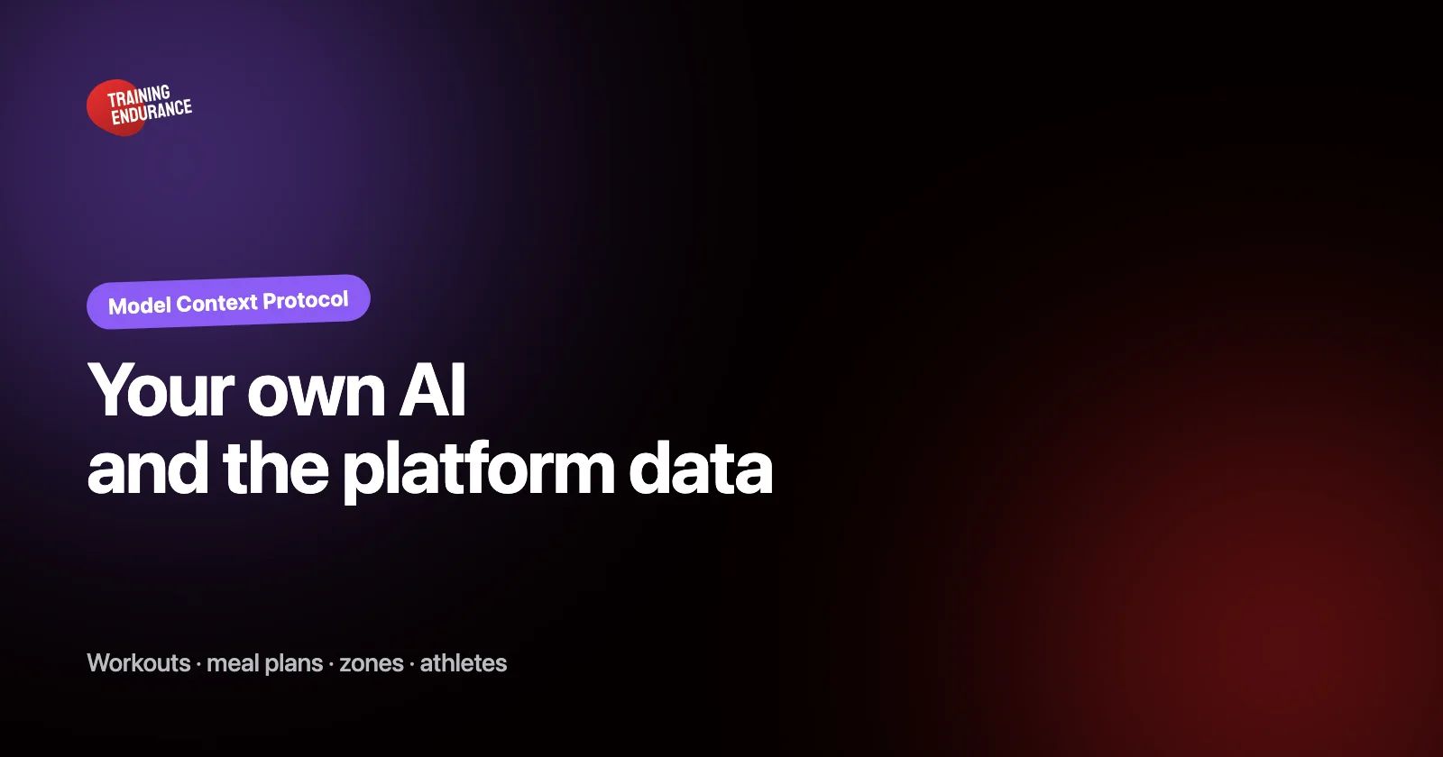 Your own AI and the Training Endurance platform data over MCP